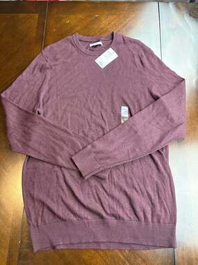 Sonoma Goods For Life Men’s Medium Burgundy Crewneck Sweater NWT Lightweight